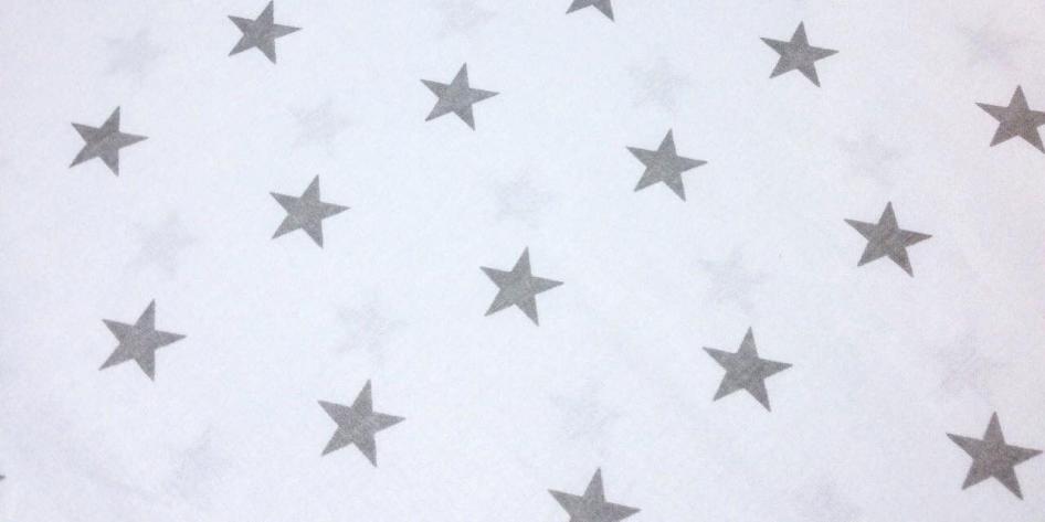 Звезды бело-серые Хлопок